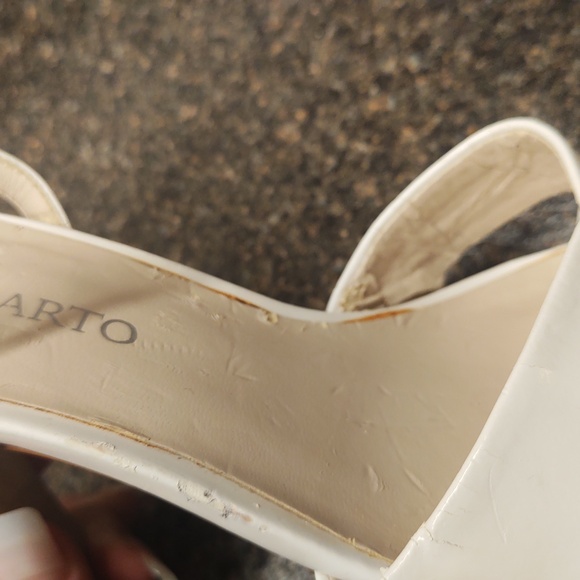 Chalk White Platform High Heel Dressy Sandals By Franco Sarto - Picture 16 of 16